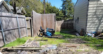backyard demolition